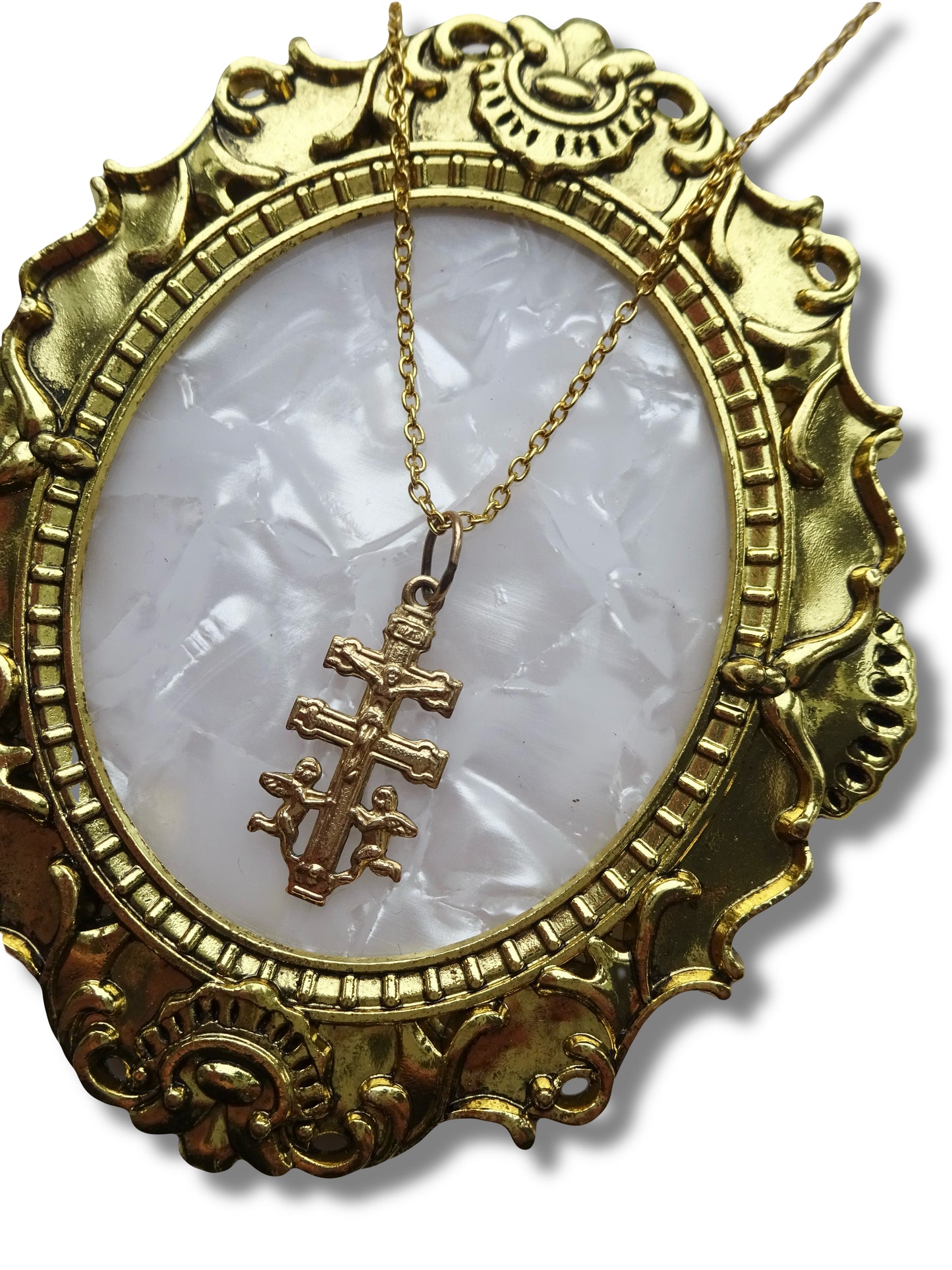 Vintage Religous Cherub Necklace