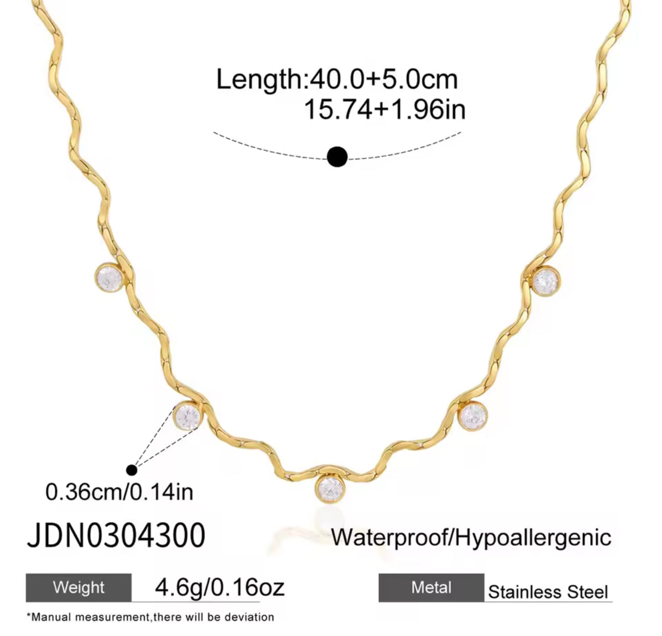 Orla Wave Chain Necklace