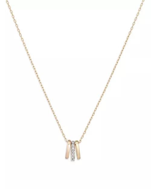 Vintage 3 Drop Pendant Necklace