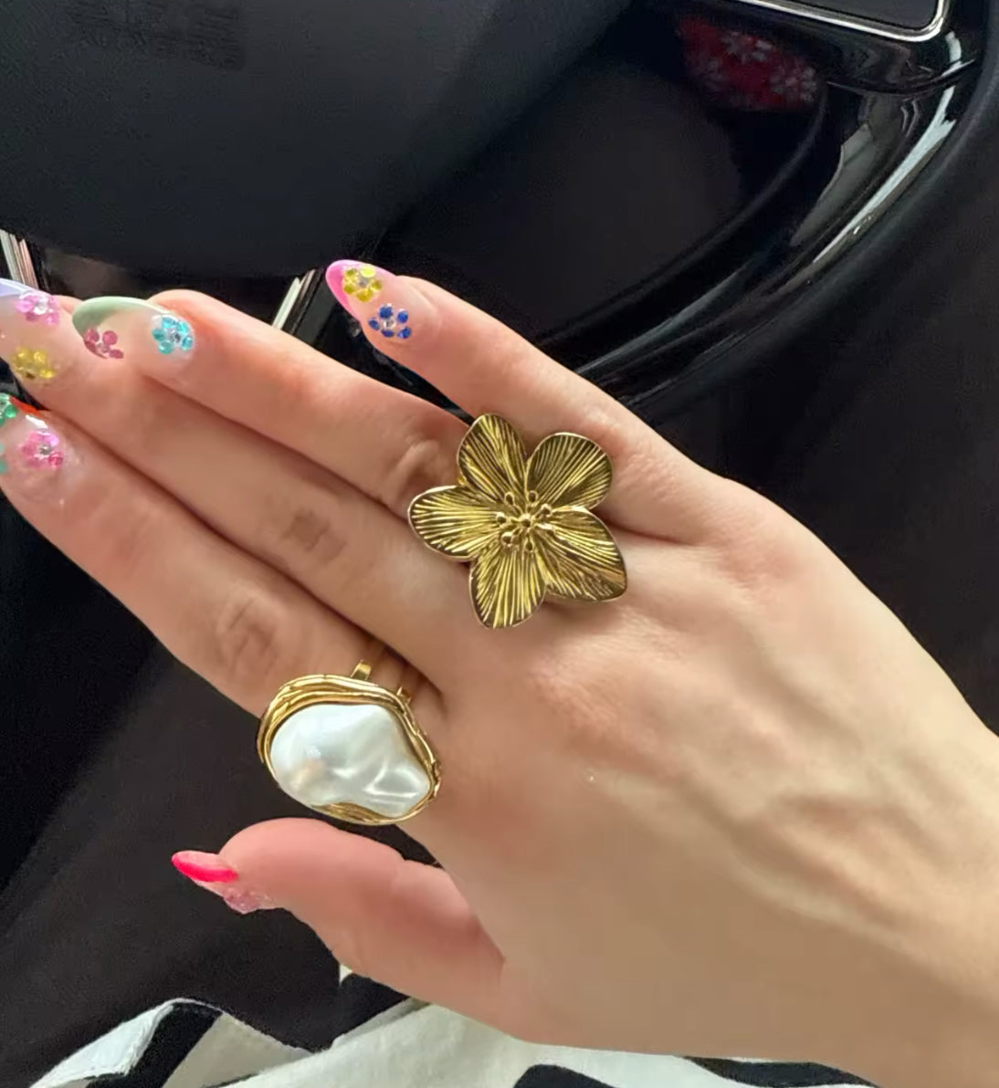 Paradise Pearl Ring Adjustable