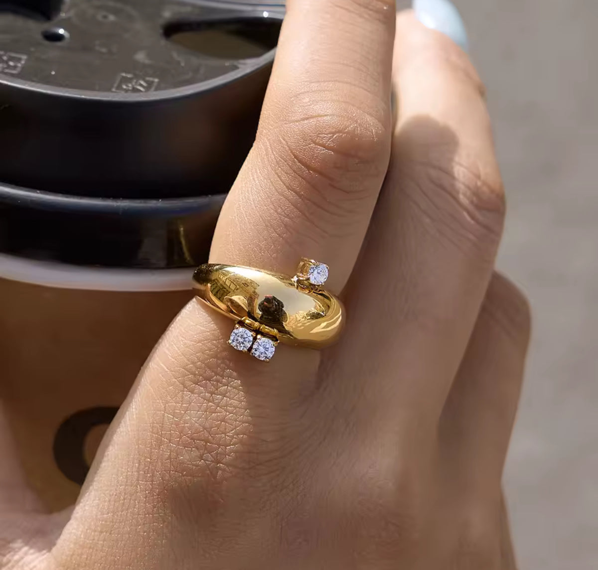 Jenna Crystal Ring - Adjustable
