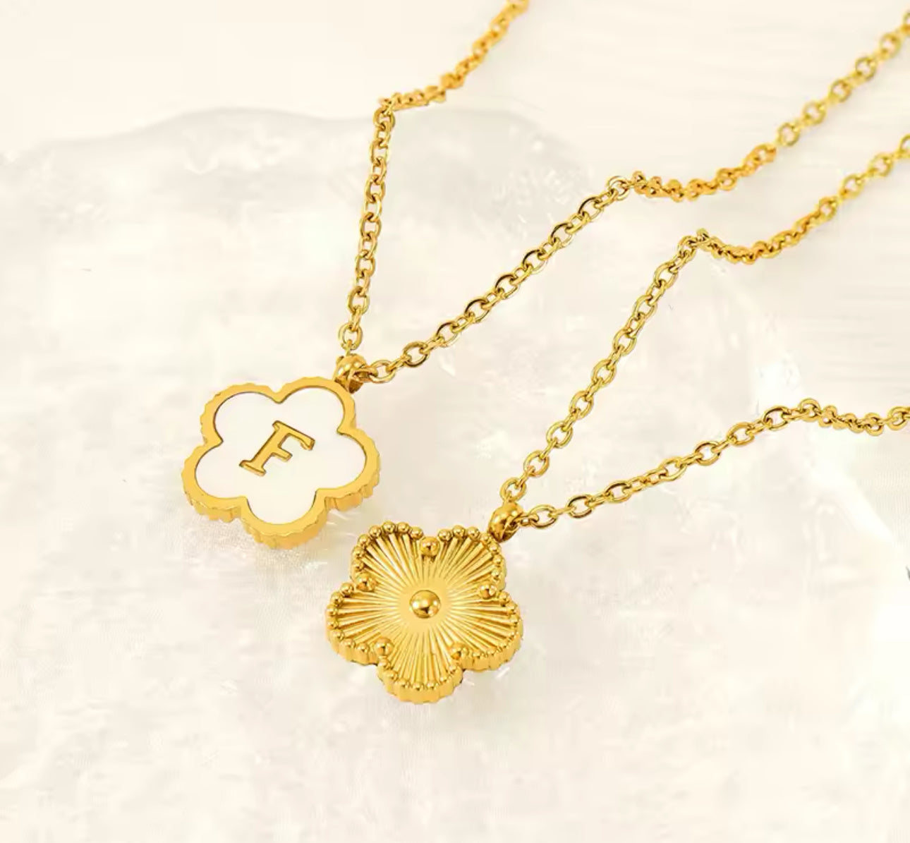 Clover Initial Necklace