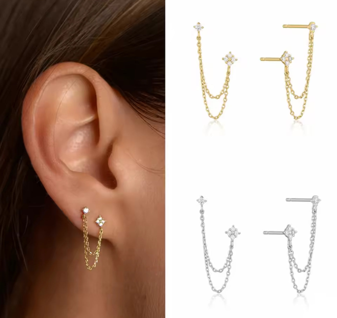 Serena Chain Drop Earrings