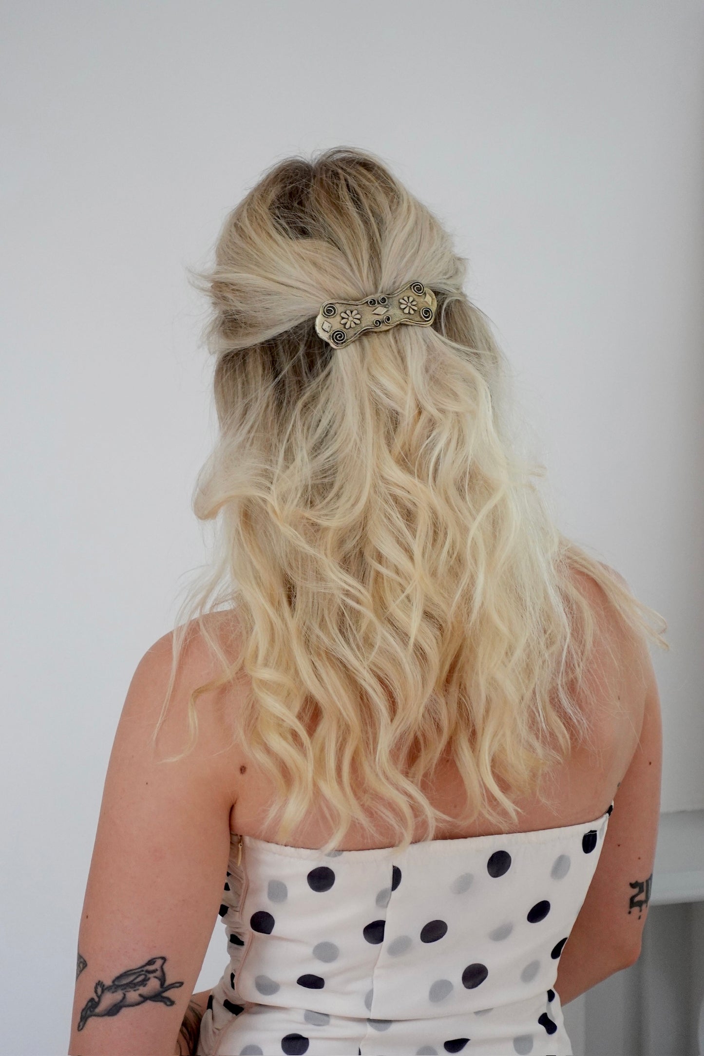 Vintage Floral Metal Hair Clip