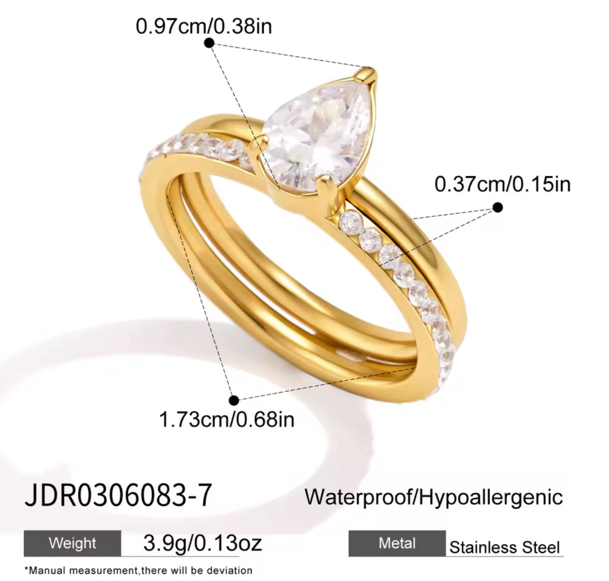 Amore Gold Ring Size 7