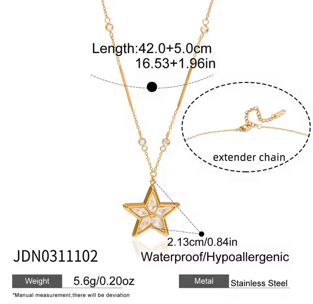 Golden Zella Star Necklace