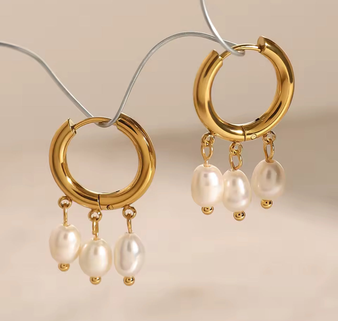Sofia Pearl Mini Hoops