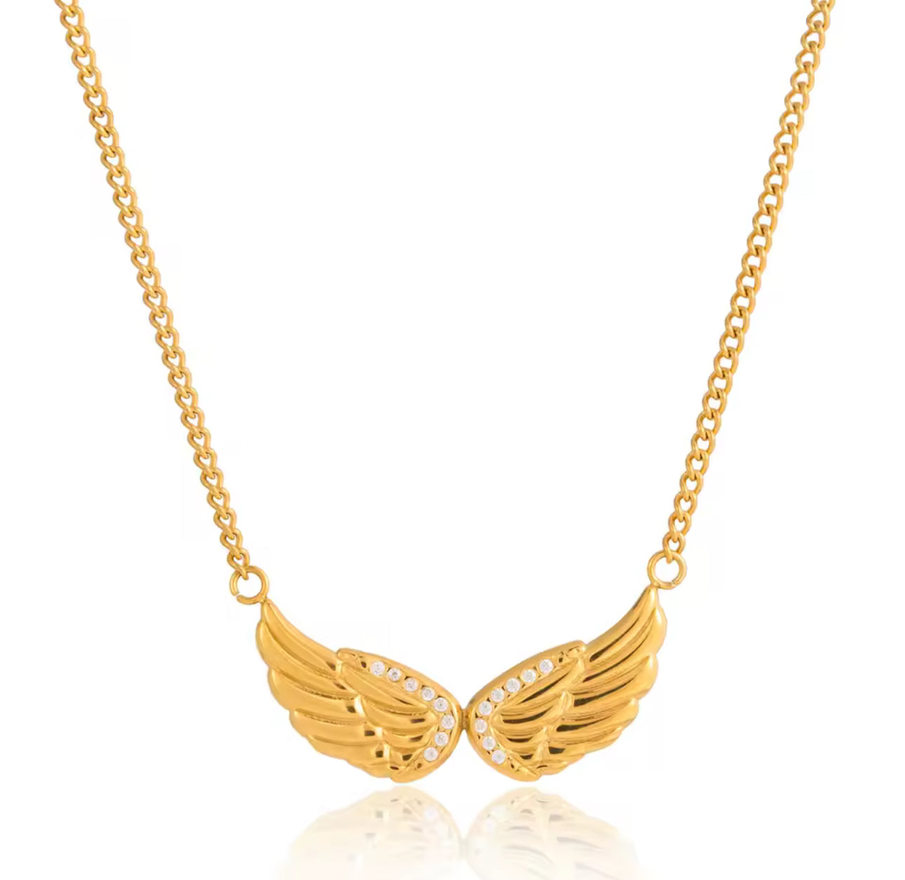 Golden Angel Wing Necklace