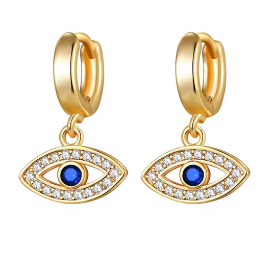Evil Eye Mini Hoops