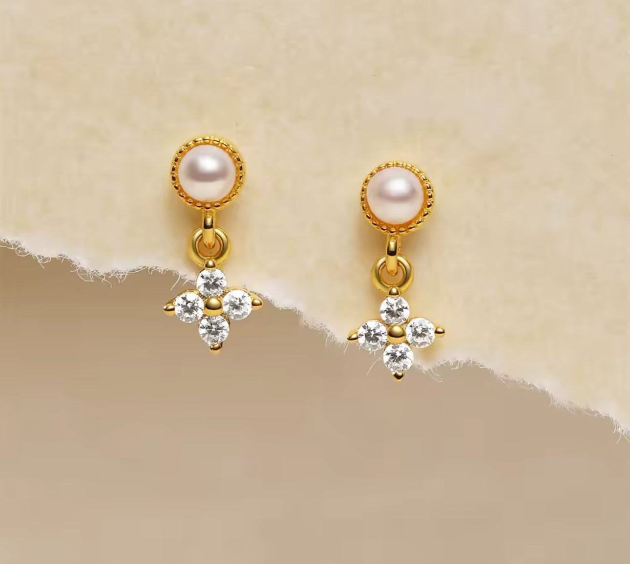 Monaco Pearl Drop Earrings