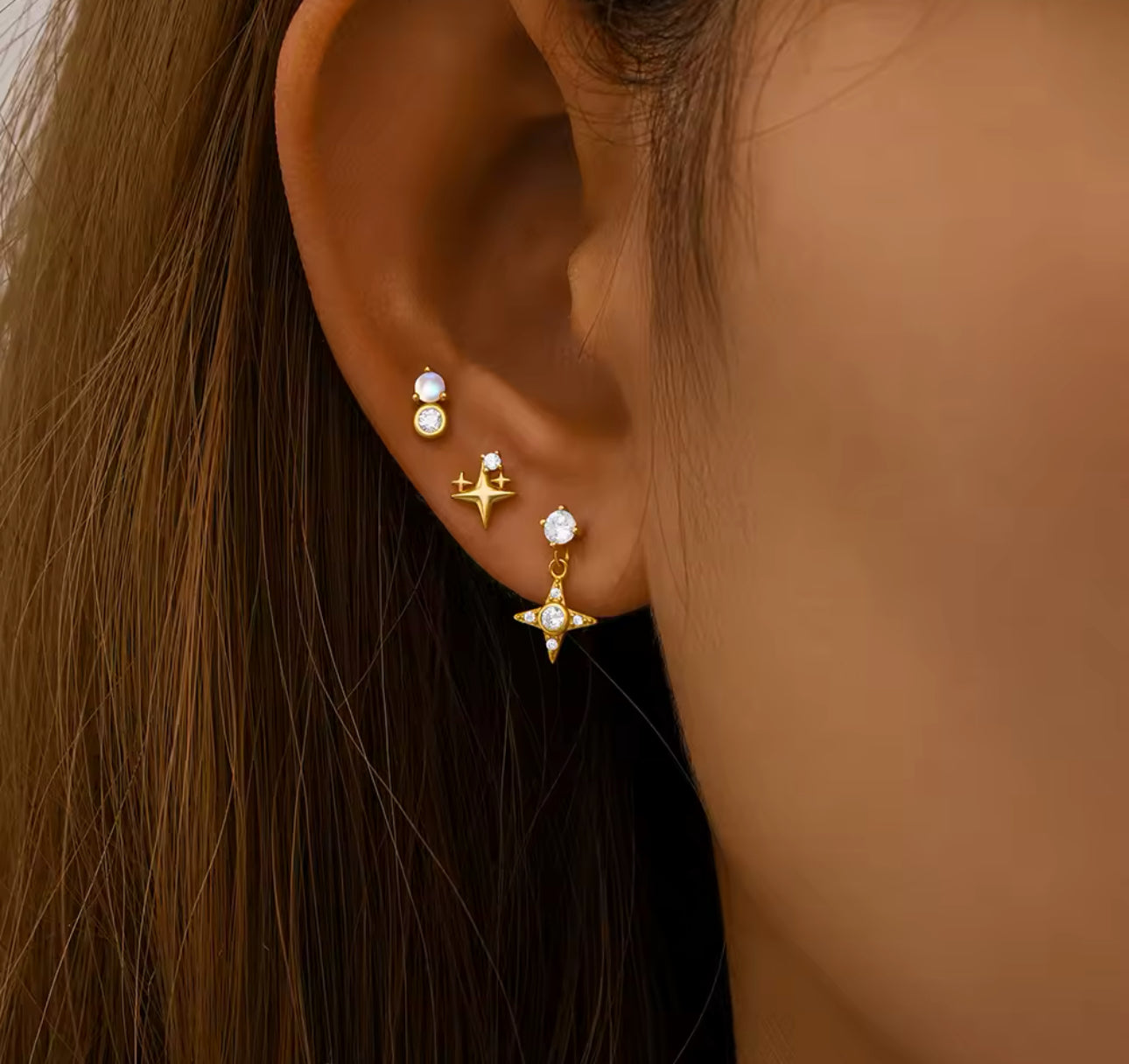 Juna Helix Stud Earring