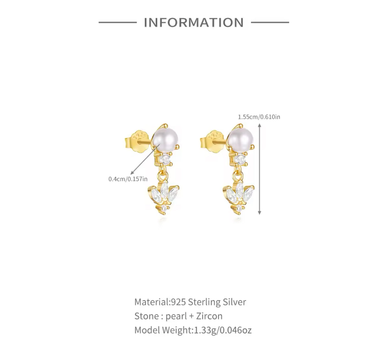 ‘Effortlessly’ Pearl Drop Earrings