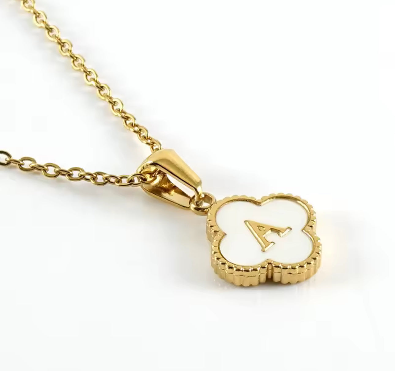 Initial Clover Necklace