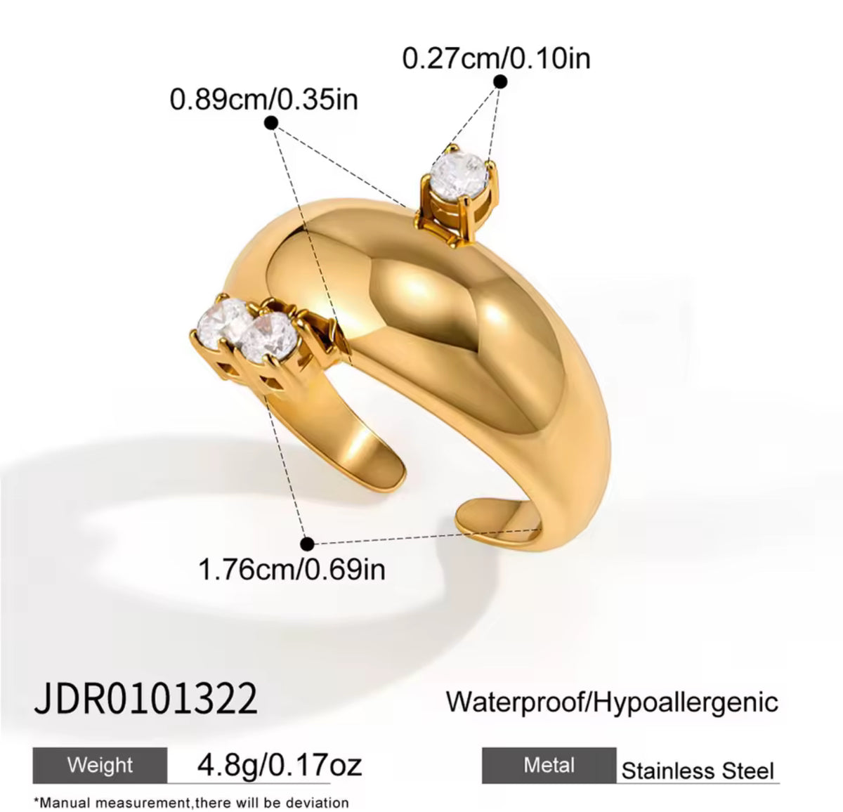 Jenna Crystal Ring - Adjustable