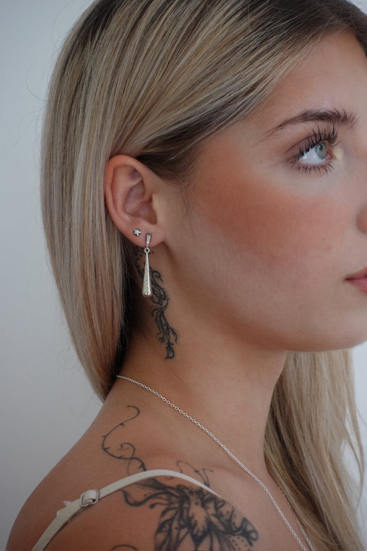 Vintage Engraved TearDrop Earrings