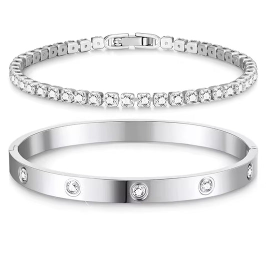 Lucky Bracelet Set - Silver