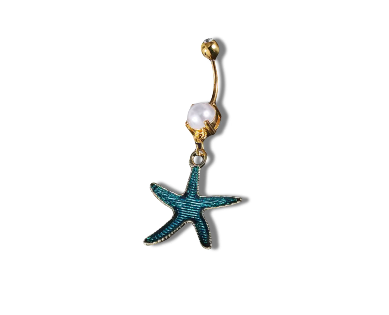 Blue Mermaid - Shell Belly Ring