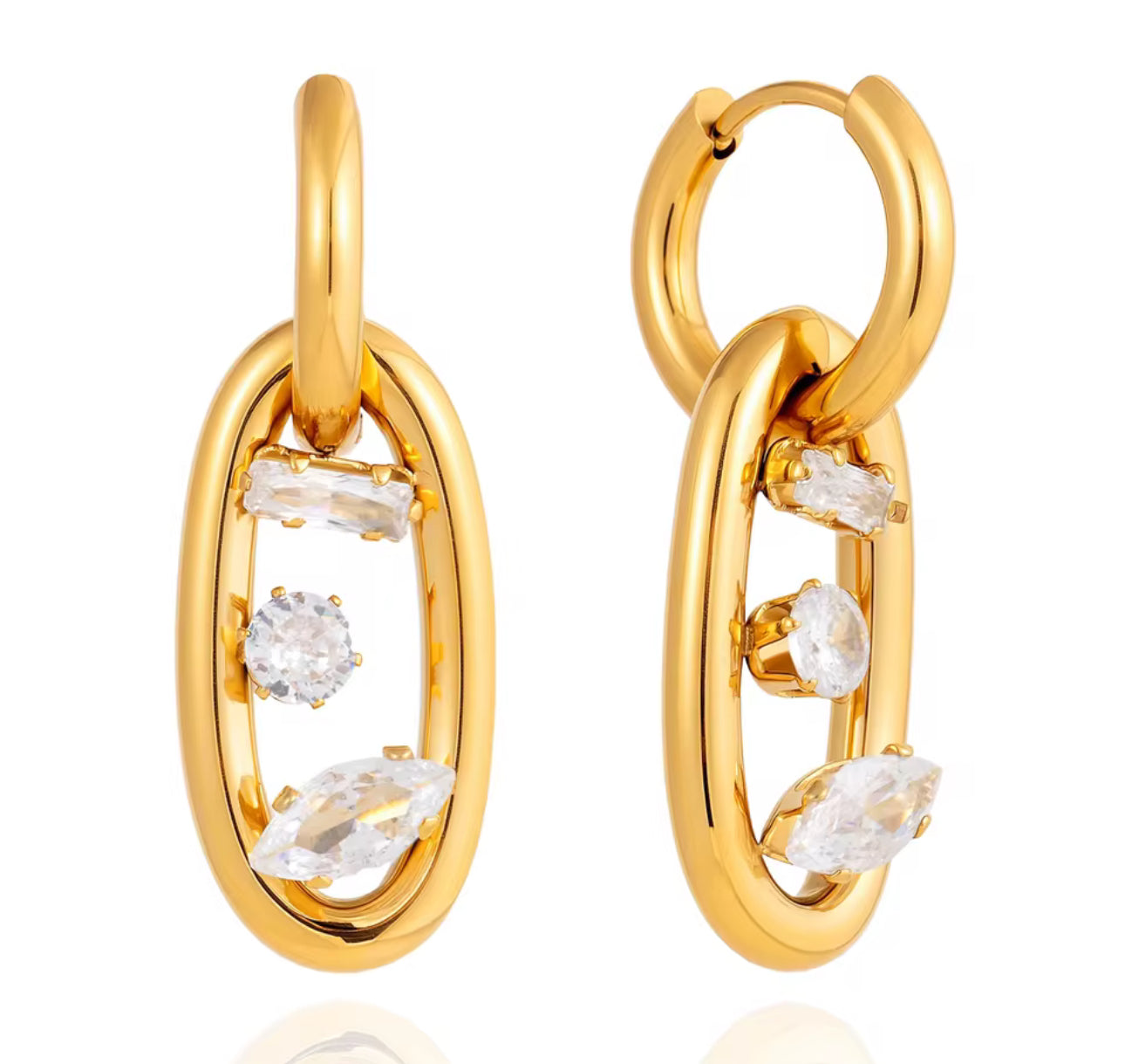 Orbit Crystal Hoops