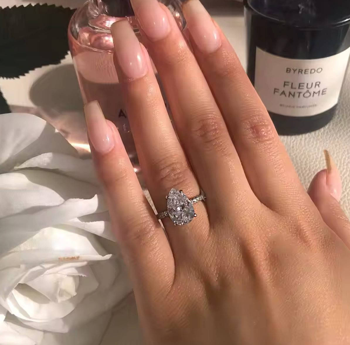 White Lucinda Promise Ring