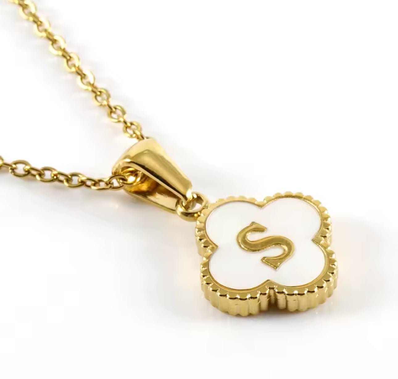 Initial Clover Necklace