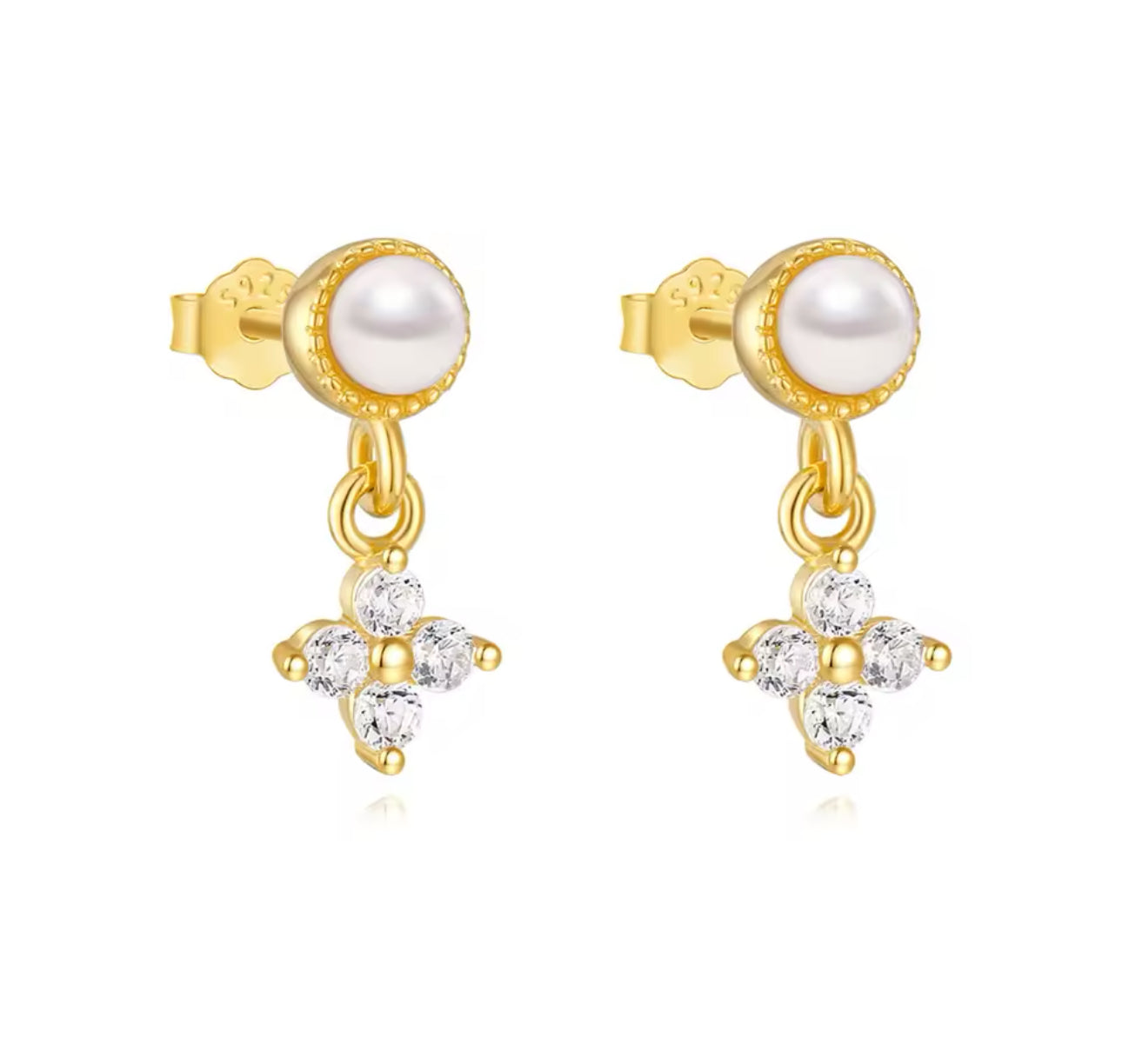 Monaco Pearl Drop Earrings