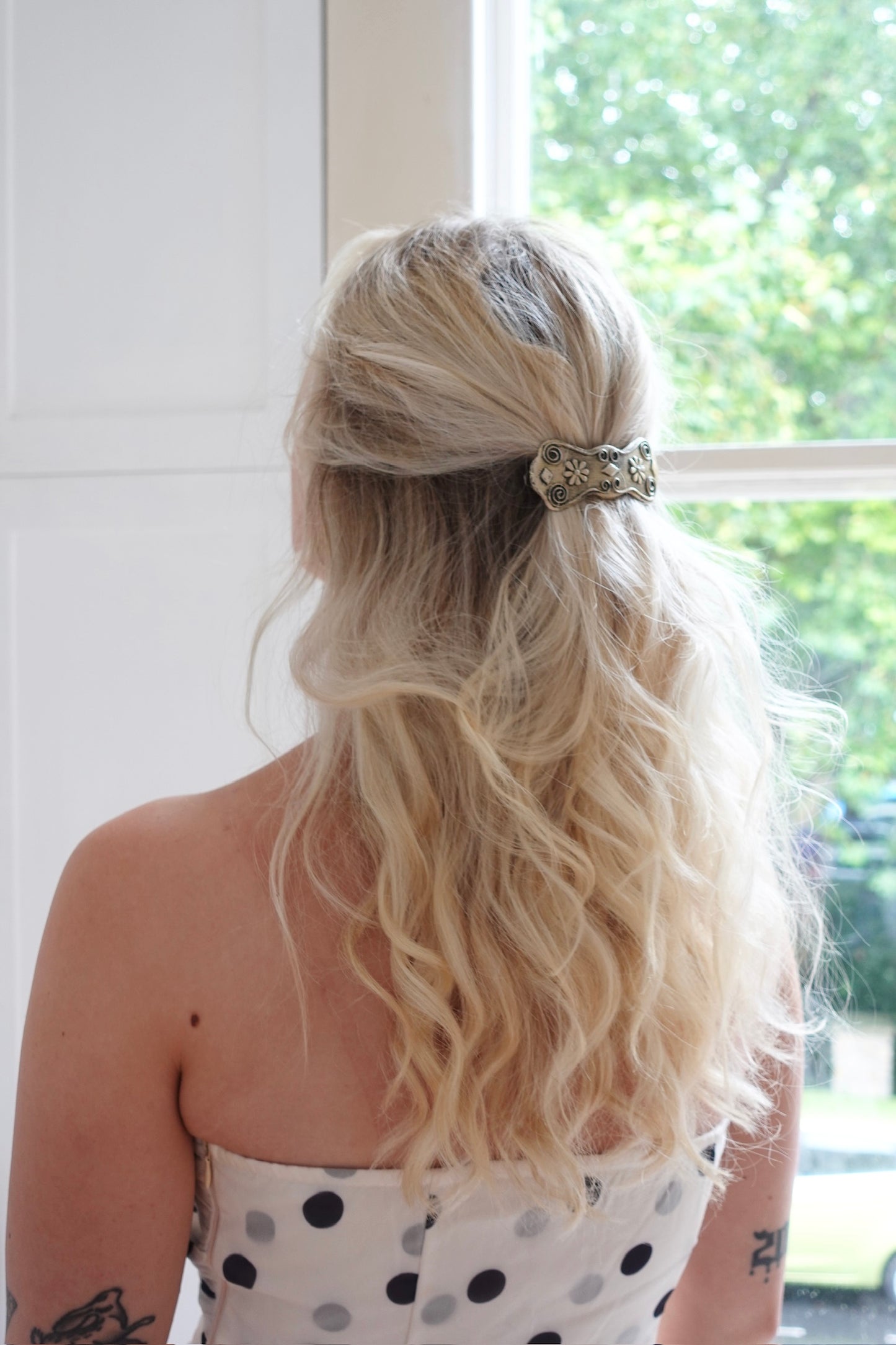 Vintage Floral Metal Hair Clip