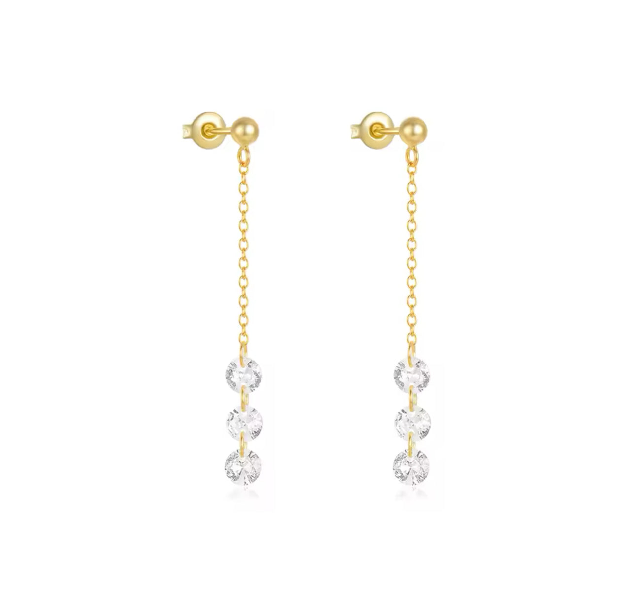 Zoei diamente drop earrings