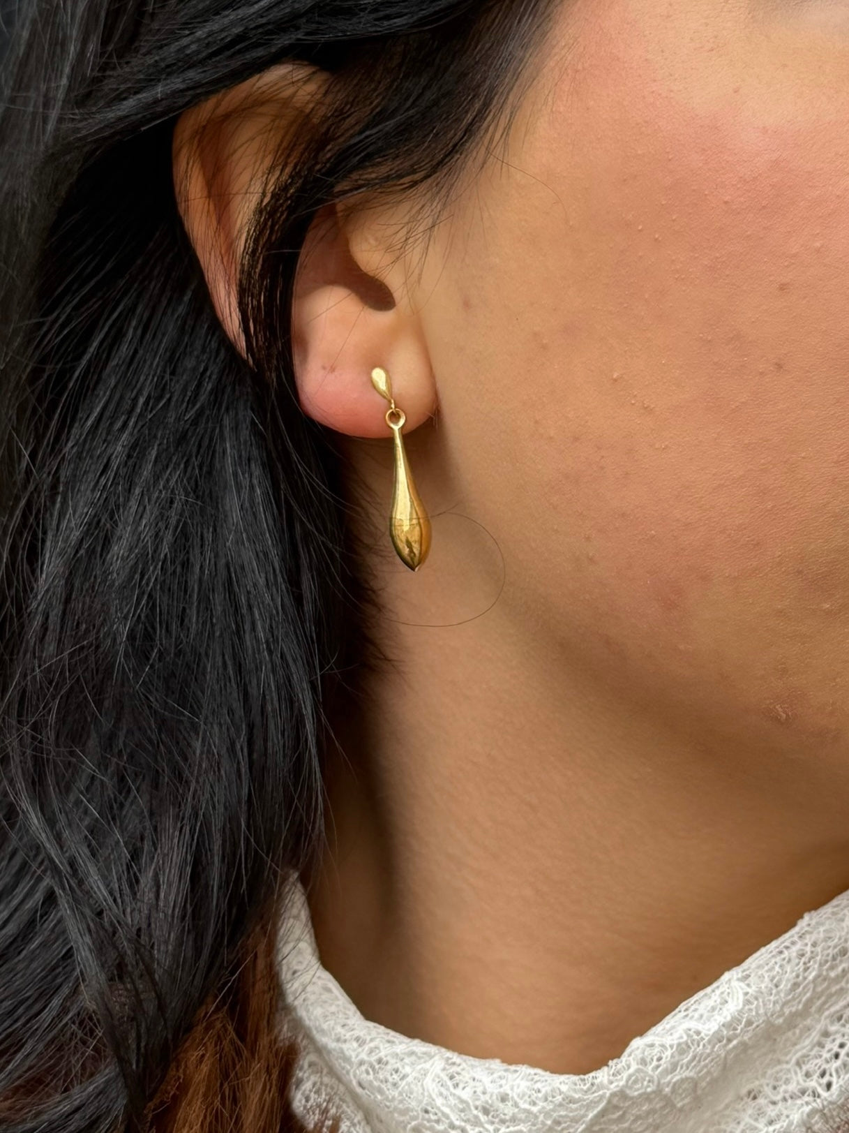 Gold Antique Drop Earrings